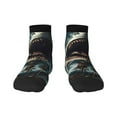 thumbnail image 1 of Fuzoiu Wave Sailboat Shark Print Adult Socks, Crew Moisture-wicking Socks, Unisex Cushion Crew Socks,Casual Sports Ankle Socks, 1 of 7