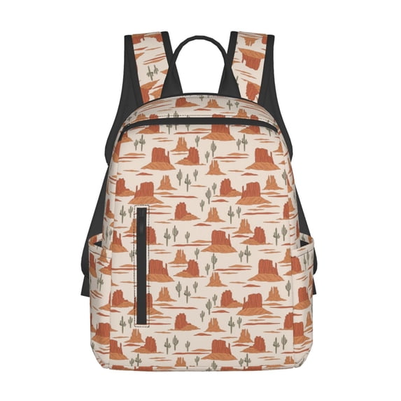 Fuzoiu Western Desert Nature Landscape Print Lightweight Daypack,Weekender Bag for Men and Women, Travel Backpack with Padded Straps for School, Travel & Work