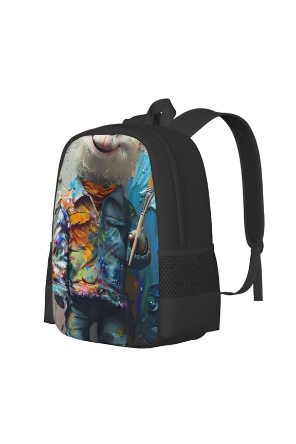Whimsical Goat Artist Print Large Capacity Backpack,Travel Backpack,Laptop Bag,College School Rucksack Bag,for School, Travel & Outdoor Activities