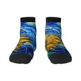 thumbnail image 1 of Fuzoiu Whimsical Sunflowers Night Sky Print Adult Socks, Crew Moisture-wicking Socks, Unisex Cushion Crew Socks,Casual Sports Ankle Socks, 1 of 7