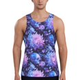 thumbnail image 1 of Fuzoiu White Skull Flower Print Men's Workout Tank Tops,Sleeveless Gym Shirt Quick Dry,Fitness Bodybuilding T-Shirt,Muscle Athletic Workout Tee-XX-Large, 1 of 7