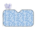 thumbnail image 1 of Fuzoiu Winter Paisley Pattern Print Car Windshield Sun Shade,Block Uv Rays Sunshade,Foldable Front Window Sun Visor Protector for Car,SUV,Truck-Keep Vehicle Cool-Winter Paisley Pattern, 1 of 8
