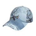 thumbnail image 1 of Fuzoiu Winter Reindeer In Snowy Mountains Print Adjustable Baseball Cap for Men and Women, Unisex Sports Hat, Sun Protection Hat for Running Workouts and Outdoor Activities All Seasons, 1 of 6