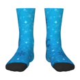 thumbnail image 1 of Fuzoiu Winter With Snowflakes Print Kids Socks For Boys Girls,Grip Crew Socks with Non Slip,Lightweight Stretch Crew Socks,Toddlers Crew Boot Socks, 1 of 5