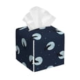 thumbnail image 1 of Fuzoiu Wolf And Moon Print Tissue Box Cover Holder, Square Leather Tissue Box,PU Leather Decorative Organizer for Tabletop, Bathroom, Car, Office, 1 of 7