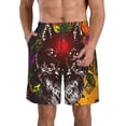 thumbnail image 1 of Fuzoiu Wolf With Wildflowers Print Men's Beach Shorts,Men's Swim Trunks,Quick Dry Board Shorts with Pockets,Men's Bathing Suits for Surfing, Running, and Casual Wear-XX-Large, 1 of 6