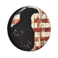 thumbnail image 1 of Fuzoiu Wood Grain Bald Eagle Print Universal Spare Tire Cover with Buckle Strap, Waterproof Wheel Covers for Jeep, Trailer, RV, Truck and All Car-16 inch, 1 of 6