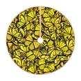 thumbnail image 1 of Fuzoiu Yellow Butterflies Print Christmas Tree Skirt,Xmas Christmas Decorations,Xmas Tree Mat for Farmhouse Holiday New Years Home Party Decor Tree Rugs-48", 1 of 6
