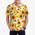 thumbnail image 1 of Fuzoiu Yellow Polka Dot Sunflower Print Men's Polo Shirts Short Sleeve,Golf Shirts for Men,Mens Golf Shirt Moisture Wicking Quick-Dry-Medium, 1 of 6