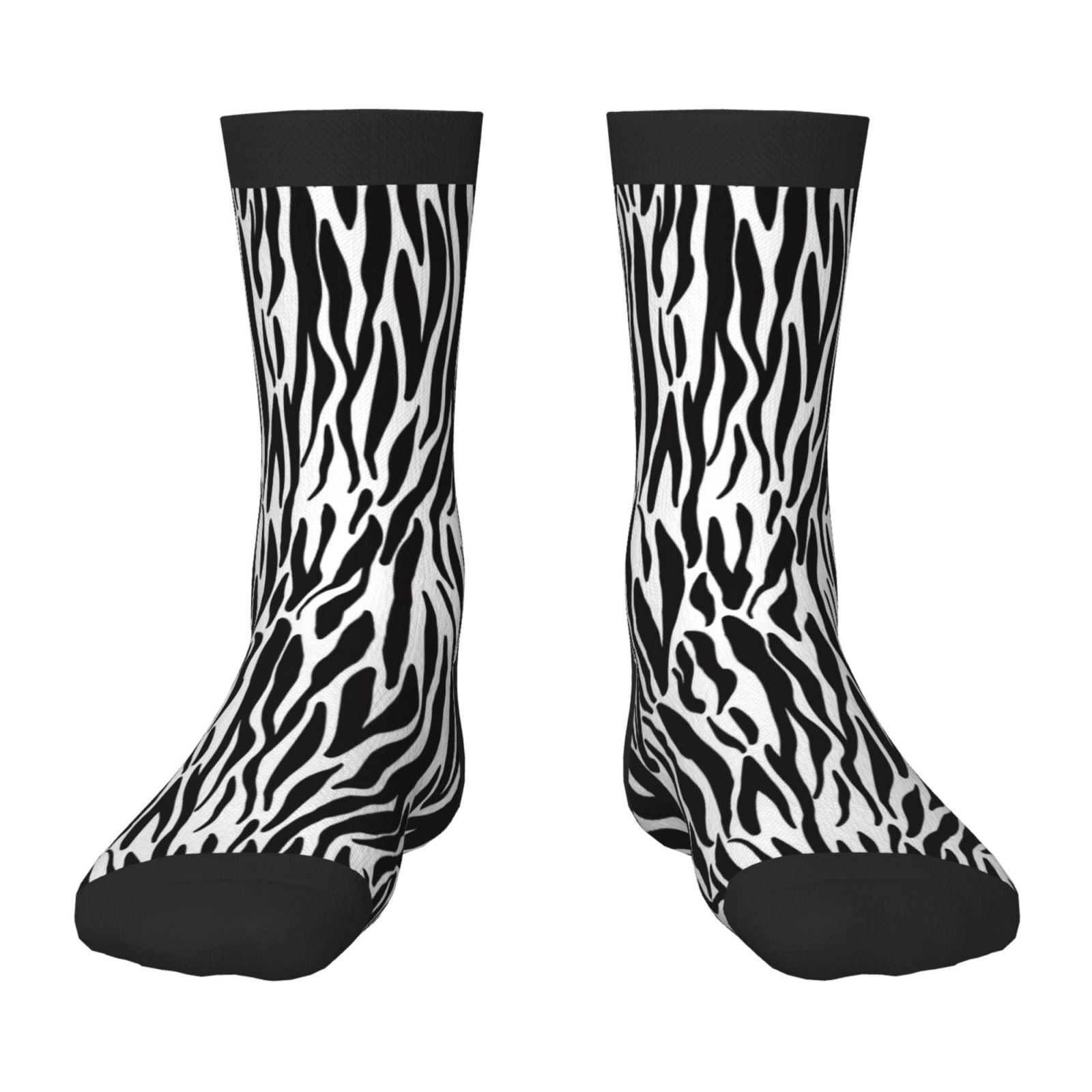 Fuzoiu Zebra Print Kids Socks For Boys Girls,Grip Crew Socks with Non ...