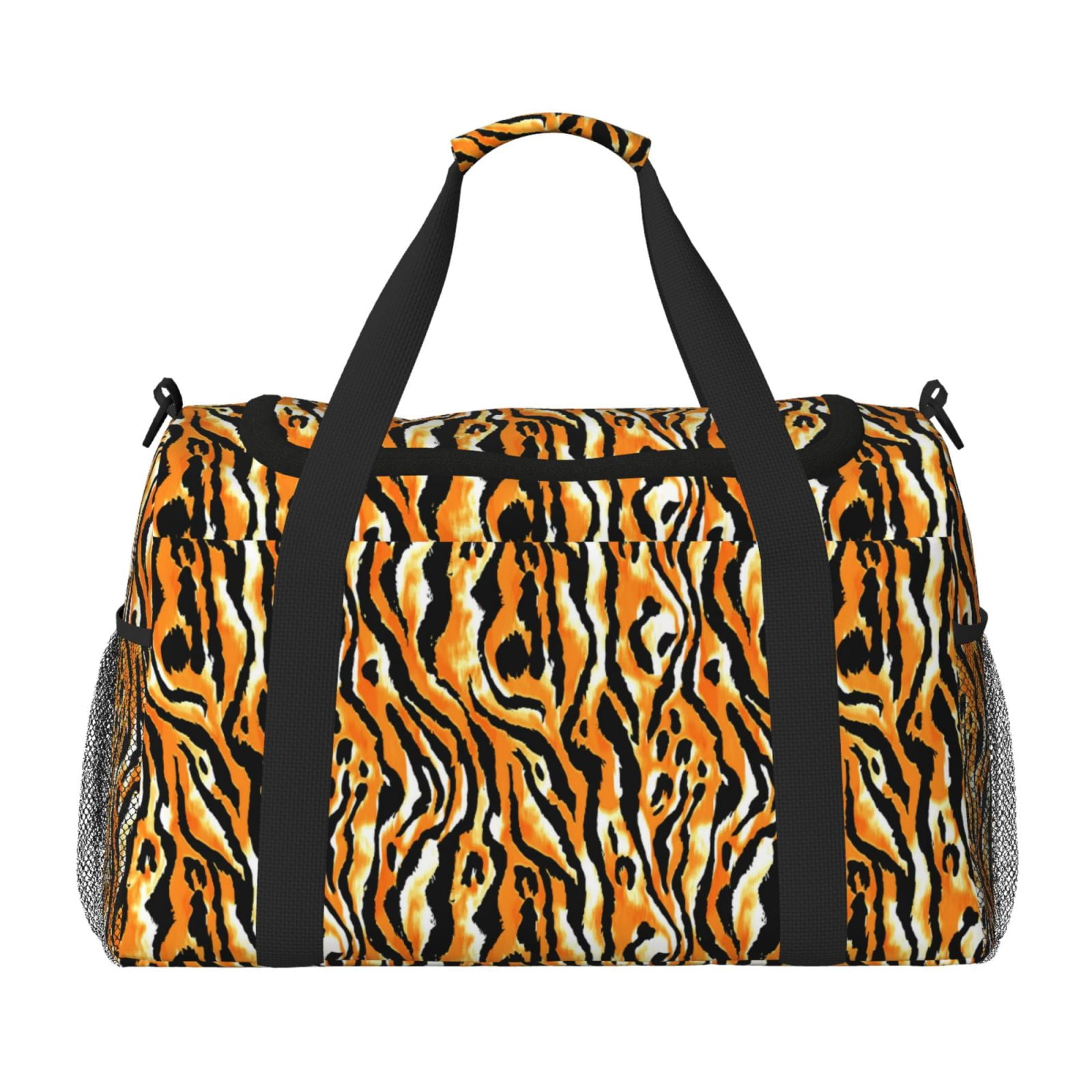 Fuzoiu Zebra Print Travel Duffle Bag,Carry On Tote Bags,Duffel Bag,Sport Gym Bag, Hospital Bag for Labor and Delivery, Overnight Bag,Luggage Bag
