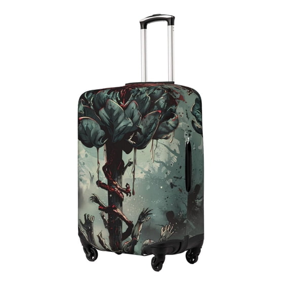 Fuzoiu Zombie Flower Apocalypse Print Suitcase Cover,Washable Luggage Covers for Suitcase,Elastic Luggage Protector Cover,Scratch Resistant Travel Suitcase Covers-Large
