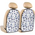 thumbnail image 1 of Fuzoiu blue Snowflake Prints Print 2 Pack Kick Mat Back Seat Protector With 3 Storage Pockets, Universal Car Seat Back Organizer For Kids Pets, Waterproof Backseat Protector For Most Car, 1 of 8