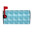 thumbnail image 1 of Fuzoiu blue plaid Snowflake Print Decorative Waterproof Mailbox Cover,Welcome Magnetic Mailbox Cover, Post Letter Box Wrap Cover for Outdoor Decor -21x18 in, 1 of 8