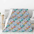 thumbnail image 1 of Fuzoiu cartoon Elephant Print Flannel Throw Blanket,Light Weight Warm Decorative,Throw Blanket Cover for Sofa, Couch, Bedroom,Travel-80"x60", 1 of 6