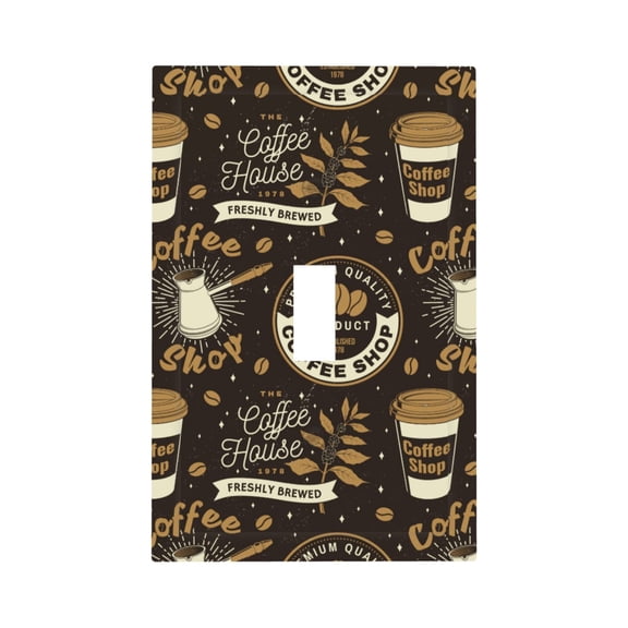 Fuzoiu coffee shop house Print Single Duplex Outlet Cover Plate, Light Switch Cover, for Receptacle Light Switch, Switch Cover Decorative Wallplate-Style T