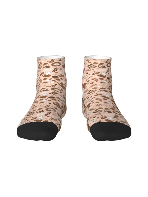 coffee tea pots Print Adult Socks, Crew Moisture-wicking Socks, Unisex Cushion Crew Socks,Casual Sports Ankle Socks