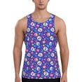 thumbnail image 1 of Fuzoiu colorful Skull flower leaf Print Men's Workout Tank Tops,Sleeveless Gym Shirt Quick Dry,Fitness Bodybuilding T-Shirt,Muscle Athletic Workout Tee-Large, 1 of 1