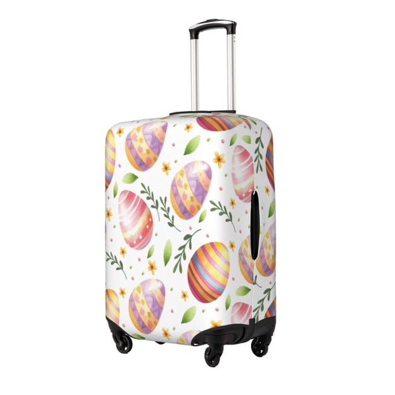 Fuzoiu colorful easter eggs Print Suitcase Cover,Washable Luggage Covers for Suitcase,Elastic Luggage Protector Cover,Scratch Resistant Travel Suitcase Covers-Small