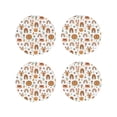 thumbnail image 1 of Fuzoiu cute Rainbow Animal Print Leather Coasters Set,Drink Coasters Set of 4,for Tabletop Protection, Durable PVC Coasters,Home Décor and Housewarming Gift-Round Shape, 1 of 6