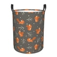thumbnail image 1 of Fuzoiu cute fall fox leaf Print Circular Hamper,Laundry Basket with Handle,Collapsible Laundry,Dirty Clothes Storage Basket,for Bedroom Bathroom Dorm Living Room-Medium, 1 of 6