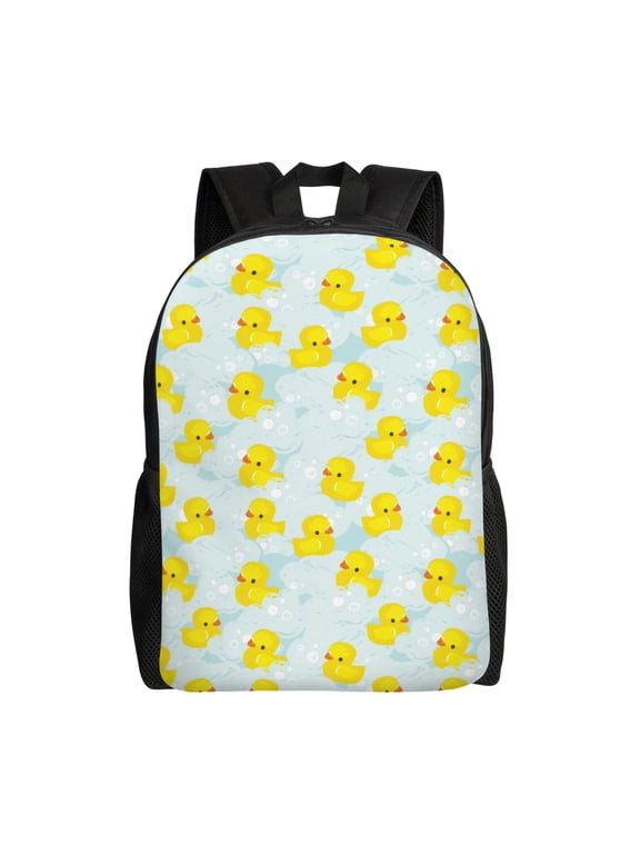 cute rubber duck Print Laptop Backpack,Work Business Backpacks, Large Capacity Nurse Bag College Bookbag for School, Waterproof Casual Daypack for Travel