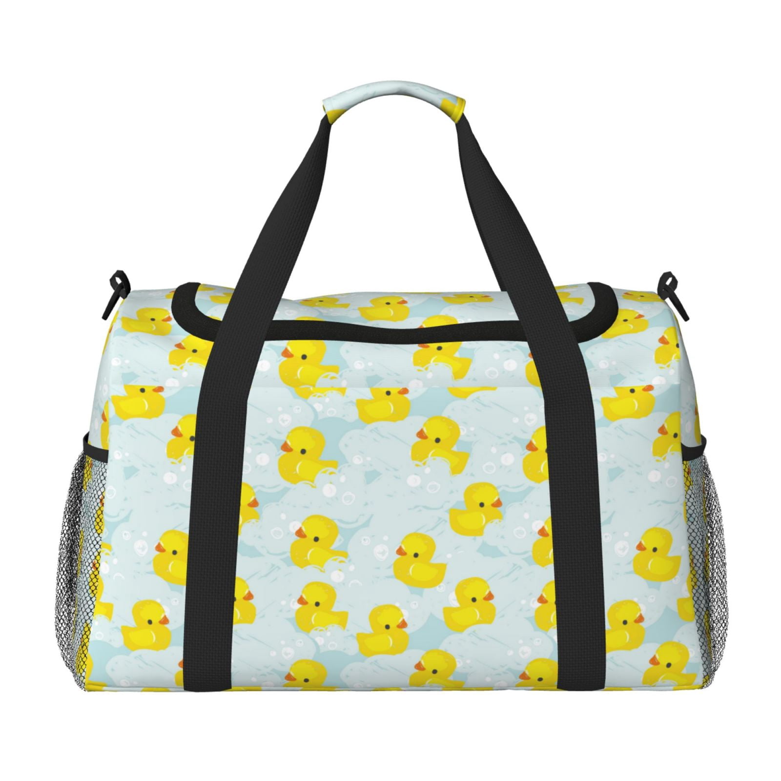 Fuzoiu cute rubber duck Print Travel Duffle Bag,Carry On Tote Bags,Duffel Bag,Sport Gym Bag, Hospital Bag for Labor and Delivery, Overnight Bag,Luggage Bag