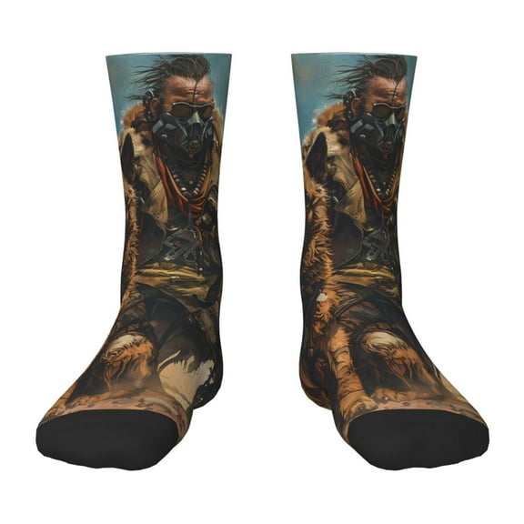 Fuzoiu desert Man Shepherd Dog Print Kids Socks For Boys Girls,Grip Crew Socks with Non Slip,Lightweight Stretch Crew Socks,Toddlers Crew Boot Socks