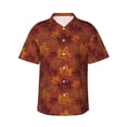 thumbnail image 1 of Fuzoiu fall Maple Print Hawaiian Shirt for Men, Summer Beach Casual Short Sleeve Button Down Shirts, Men’s Beach Summer Shirts with Pocket,X-Large, 1 of 7