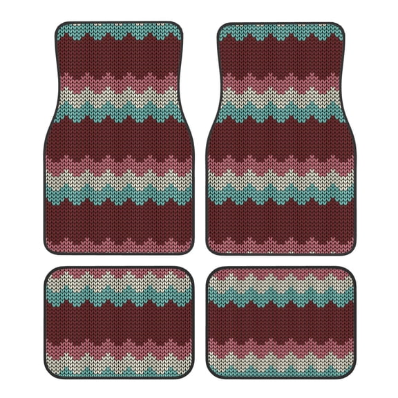 Fuzoiu fall leaf Element Print Carpet Floor Mats for Car,Car Foot Mat Set,Universal Fit 4 Piece Mat Pad Set,Fits Most Cars Trucks Vans Sedans SUV Auto Carpet Mat Se