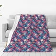thumbnail image 1 of Fuzoiu flower Skull leaf colorful Print Ultra-Soft Micro Fleece Blanket,All Seasons Flannel Throw, Lightweight Blanket for Bed, Sofa, Couch, Movie Night, Camping, and Travel-40"x30", 1 of 7
