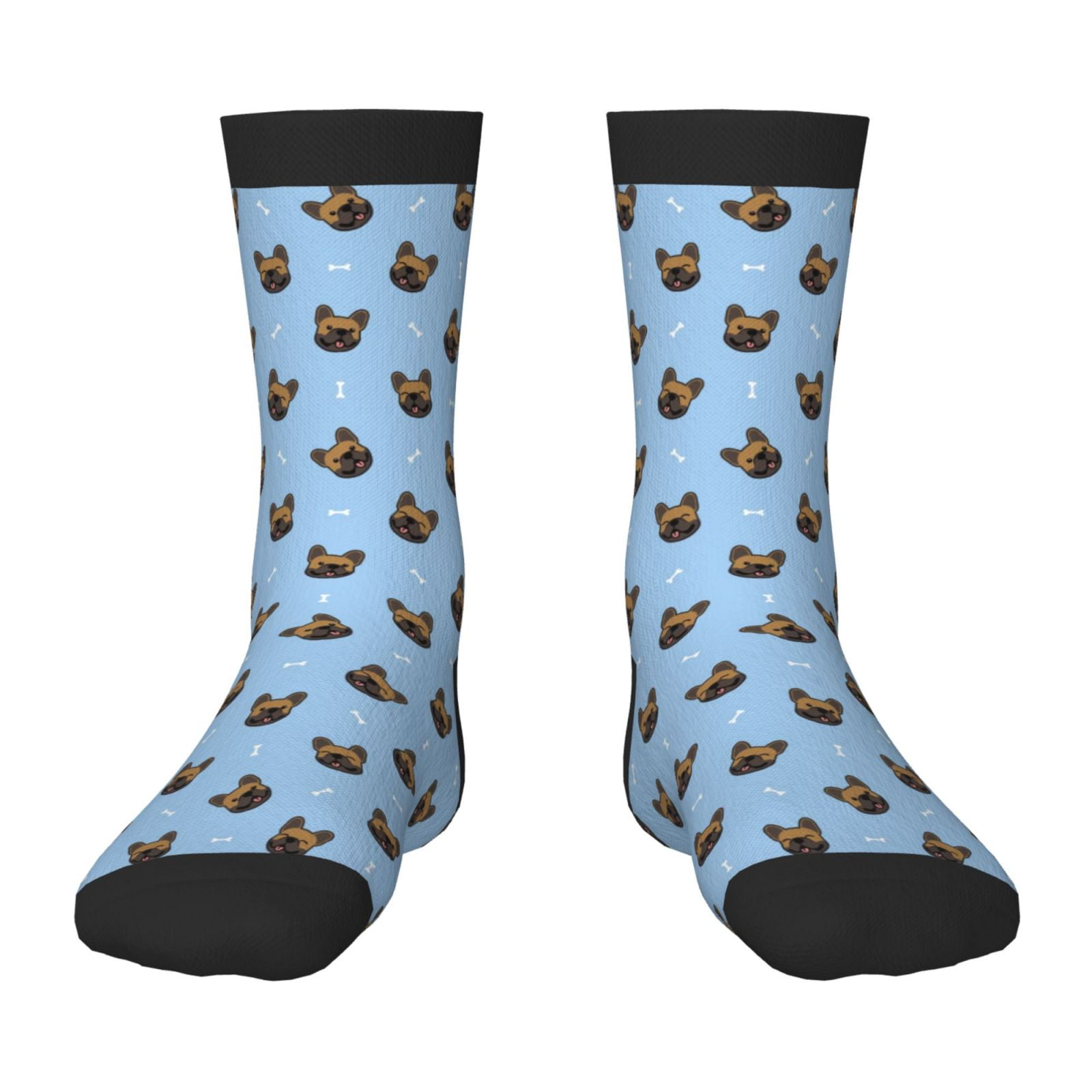 Fuzoiu french Bulldog Face Print Kids Socks For Boys Girls,Grip Crew ...