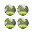 thumbnail image 1 of Fuzoiu golf ball perched on a tee Print Leather Coasters Set,Drink Coasters Set of 4,for Tabletop Protection, Durable PVC Coasters,Home Décor and Housewarming Gift-Round Shape, 1 of 6