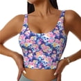 thumbnail image 1 of Fuzoiu graffiti style Skull flower Print Women's Sports Vest,U-Back Sports Tank,Gym Vests,Athletic Sleeveless Shirts,Exercise Undershirts,Yoga, Gym, and Dance Wear-X-Large, 1 of 8