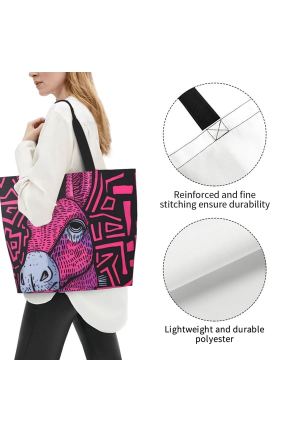 Fuzoiu ink Donkey Pop Art Print Tote Bags for Women,Shoulder Bag, Gym Tote,Top Handle Ladies Shoulder Bags for Work Beach Travel and Shopping Grocery