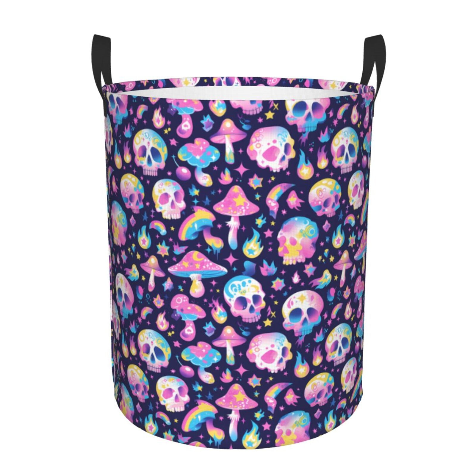 Rose Skull Laundry Basket