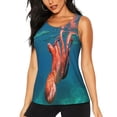 thumbnail image 1 of Fuzoiu octopus swimming Print Women's Workout Tank Top,Athletic Racerback Sports Tank,Tops Sleeveless Running Loose Fit Yoga Tops,Active Shirts for Yoga, Running, and Gym-Medium, 1 of 7
