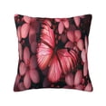thumbnail image 1 of Fuzoiu pink butterfly Print Square Pillow Cover,Hidden Zipper Design,Luxury Square Pillow Case, Throw Pillow,Couch Cushion-20"x20", 1 of 7