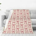 thumbnail image 1 of Fuzoiu pink hand drawn bows Print Ultra-Soft Micro Fleece Blanket,All Seasons Flannel Throw, Lightweight Blanket for Bed, Sofa, Couch, Movie Night, Camping, and Travel-60"x50", 1 of 7