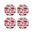 thumbnail image 1 of Fuzoiu red plaid Moose Bunny bear Print Leather Coasters Set,Drink Coasters Set of 4,for Tabletop Protection, Durable PVC Coasters,Home Décor and Housewarming Gift-Octagon, 1 of 6