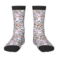 thumbnail image 1 of Fuzoiu sloth cartoon Print Kids Socks For Boys Girls,Grip Crew Socks with Non Slip,Lightweight Stretch Crew Socks,Toddlers Crew Boot Socks, 1 of 5