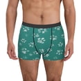 thumbnail image 1 of Fuzoiu teal green paw Print Men's Ultra Breathable Underwear,No Riding Up Boxer Briefs with ComfortFlexible Waistband-XX-Large, 1 of 5