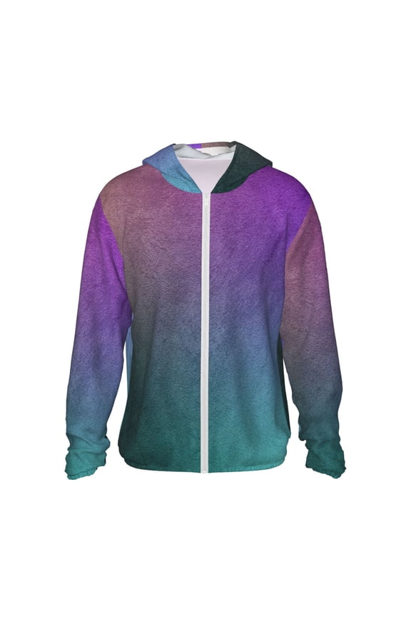 vintage dark paint Print Unisex Sun Protection Hoodie,UPF 50+ Light Jacket,Full Zip Sun Protection Hoodie,Long Sleeve Sun Shirts,for Outdoor Activities-Small