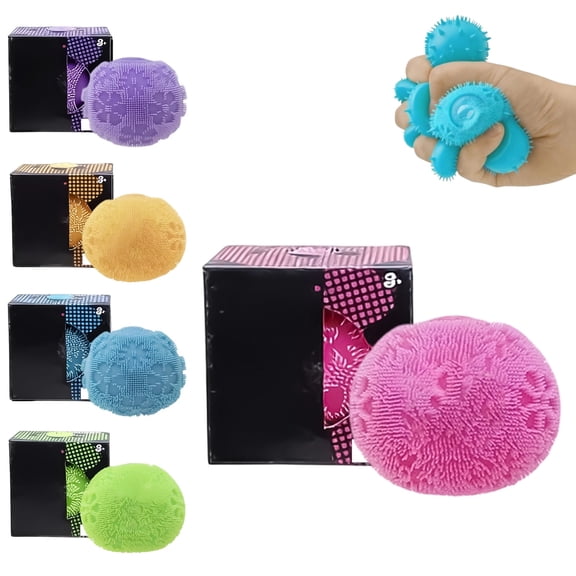 Fuzz Ball Cats Stress Ball Squishies Toys,Super Soft Stick Slow Rising Squishies, Squishies Fidget Tools for Decompression Anxiety Relaxation(Pink)