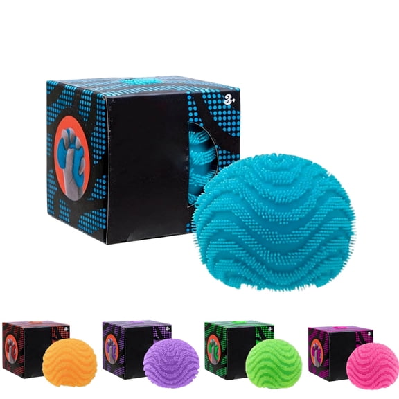 Fuzz Ball Wonder Waves Novelty Fidget Ball, Fuzz Stress Balls, Sensory Ball Squishies Ball Sticky Balls(Blue)
