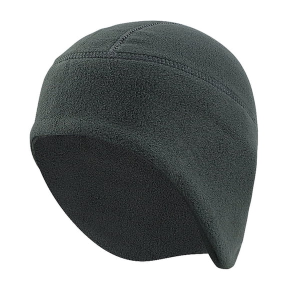Fuzz Ear Flap Beanie Hat for Men Thermal Windproof Winter Skull Cap with Ear Covers Dark Gray Free Size