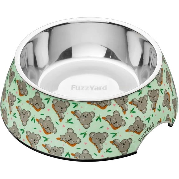 FuzzYard Easy Feeder Bowl with Durable Stainless Steel and Rubber Feet (Dreamtime Koalas, Large)