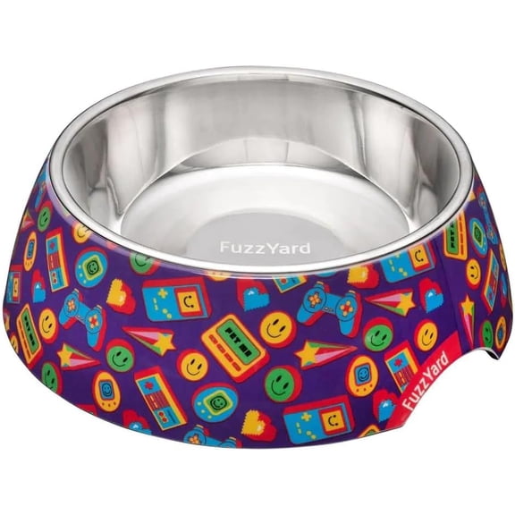 FuzzYard Easy Feeder Bowl with Durable Stainless Steel and Rubber Feet (Highscore, Large)