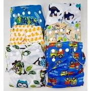 FuzziBunz 6 Pack First Year Bundles with Inserts - Playful Prints