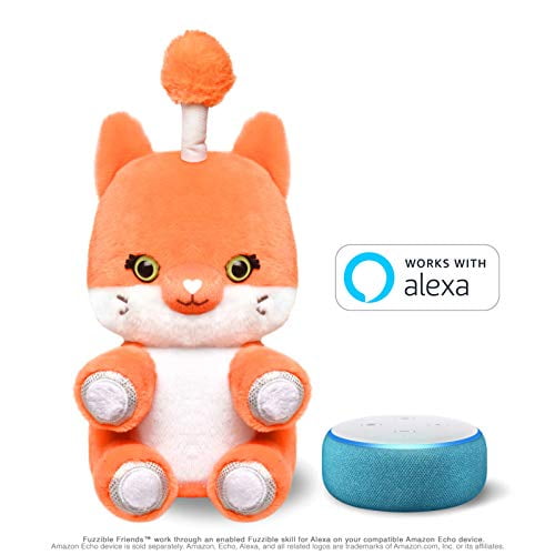 Fuzzible Friends Cubby The Fox Plush Light Up Toy - Works with Compatible Echo Devices for Interactive Activities and Sounds -